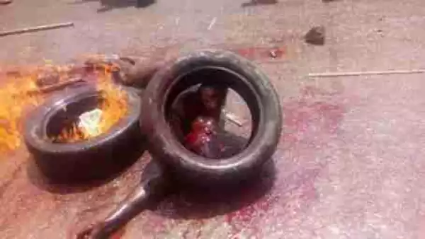 Another Badoo Member Lynched By An Angry Mob After Being Caught In Ogun (Graphic Photo)